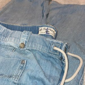 Free People Shabbies Drawstring Boyfriend Jeans